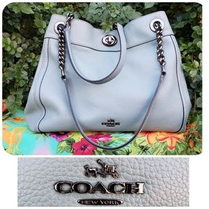 Coach EUC Edie Turnlock Leather Shoulder bag